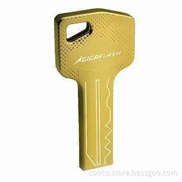 Key USB Disk with 5 Years Warranty, 1GB to 256GB Storage Capacity, USB 2.0 and 12Mbps Full Speed